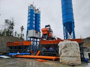 China Ready Mix On Site Concrete Mixing Plant Companies Stationary Concrete Mixing Station 25m3 To 240m3/H factory
