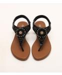 BS119 Sandals Female Slope Heel New Summer Flip Flops Rhinestone Fairy Style