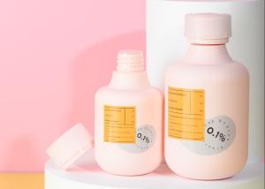China 100ml Cosmetic Cream Serum Plastic Bottle Jar With Pink Lid factory