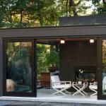 Smooth Surface Greenhouse For Office Buildings Villa Winter Garden Three Season
