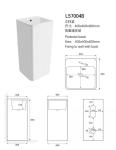 Rectangular Freestanding Bathroom Sink Strong Intensity Outstanding Durability