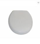 Universal Quiet-Close Round Toilet Lid With Non-Slip Seat Bumpers White