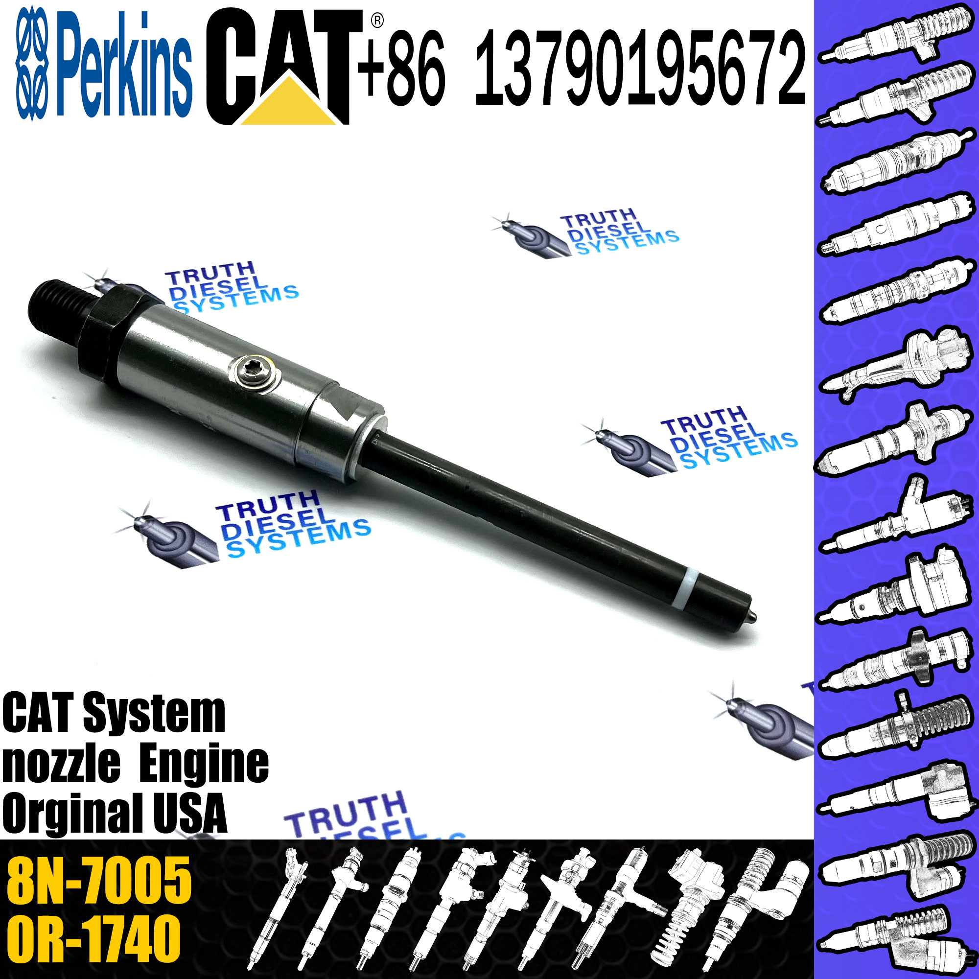 Fuel Injector Assembly 8N-7005 8N7005 Fuel Injector Pencil Nozzle 8N7005 10479923 Injector For Engine 3304 3306