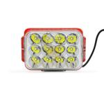 Plastic White Yellow Flash Rectangle Motorcycle LED Spotlight