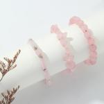 Agate Rose Quartz Bracelets Pink Quartz Bracelet Natural Stone Beaded Bracelets