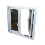 Pvc / Upvc Double Glazed Glass Casement Window With Fly Screen European Style