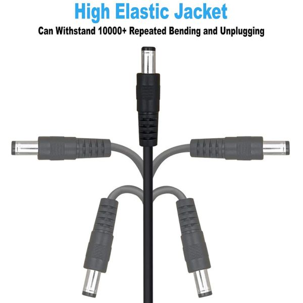 CUSTOM 1m Male to Female Male to Male 2.1x5.5 mm DC Power Extension Cable