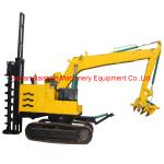 Wooden Pole Erecting By Hand Manual Earth Auger Drill Machine