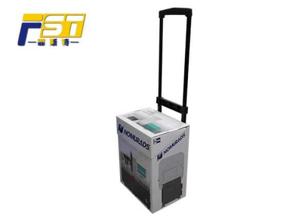 Kraft Paper Cardboard Foldable Box Trolley For Shopping Green Environmental