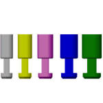 Camlog® Deantal Implant Analog Compatible with 3.3mm/ 3.8mm/ 4.3mm/ 5.0mm