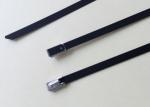 UV Black Metal Cable Ties , Stainless Steel Ties For Banding Electronic Wires