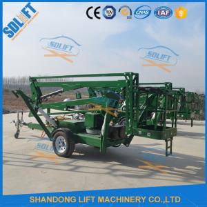China Portable Electric Mobile Tow Behind Boom Lift , 10M Tow Behind Cherry Picker factory