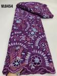 For Wedding Party Dress Sew Embroidery Supoo Flocking Velvet Lace Nigerian Lace