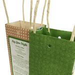 11x5x19 Biodegradable Small Boutique Gift Kraft Paper Shopping Bags Bulk
