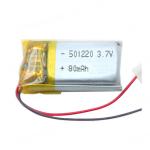 Small Size Li Poly Battery Pack 80Mah Capacity Lipo 501220 3.7V