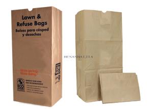 China Block Bottom Lawn Leaves Multiwall Kraft Paper Bags 30 Gallon Lawn Paper Bags factory