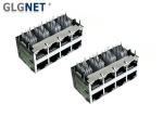 2.5G Ethernet 2x4 Stacked RJ45 Connectors , 8 Port Rj45 Connector 25.78mm Height