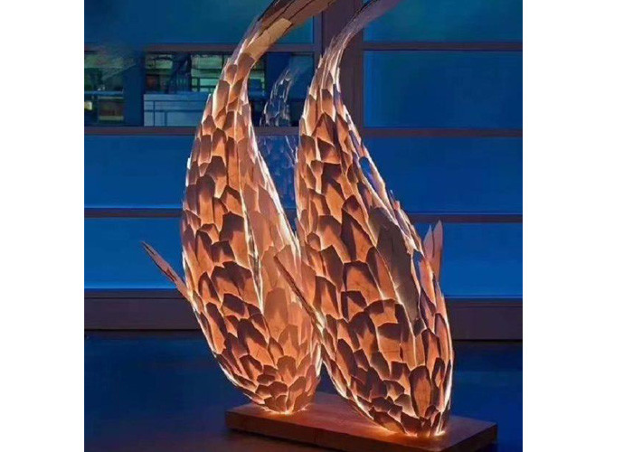 Creative Garden Stainless Steel Wave Sculpture With Regular Size 150 Tall