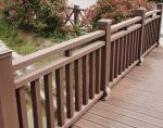 Wood Colour FRP Guardrail Fiberglass Deck Railing Used In Landscape Areas