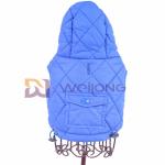 Adjustable Fit Poly Taffeta Lining Cute Dog Clothes Blue Pongee Quilting Rabbit