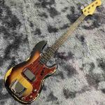 Custom 4 Strings P Precise Bass Guitar in Vintage Relic Finishing Accept Bass