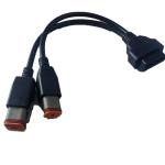 Compatible OBD2 Y Cable Female To 4PIN 6PIN For Harley Motorcycle