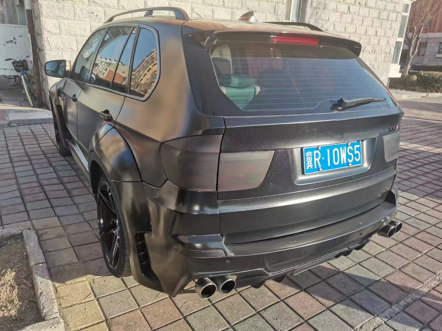 For BMW E70 E71 X5 Body Kit FPR Material X5 E70 E71 Upgrade PD Style Front and Rear Bumpers Wide Bodyki