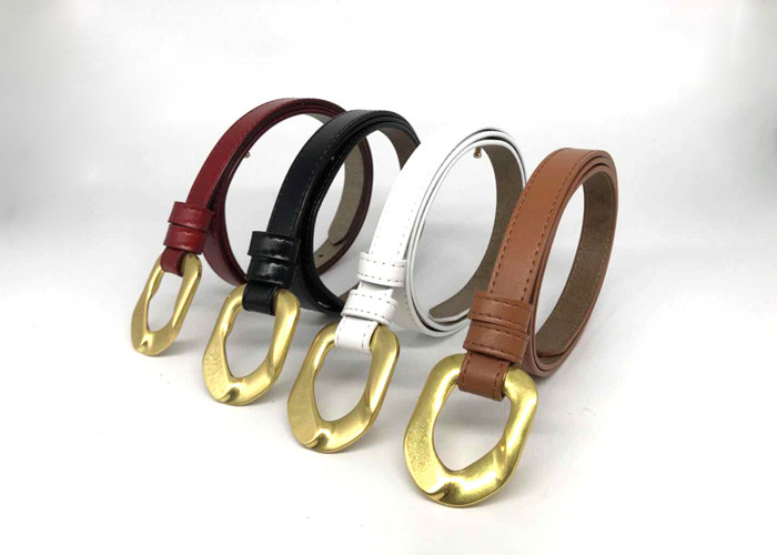 Soft Black 2.3cm Women's Fashion Leather Belts For Pants