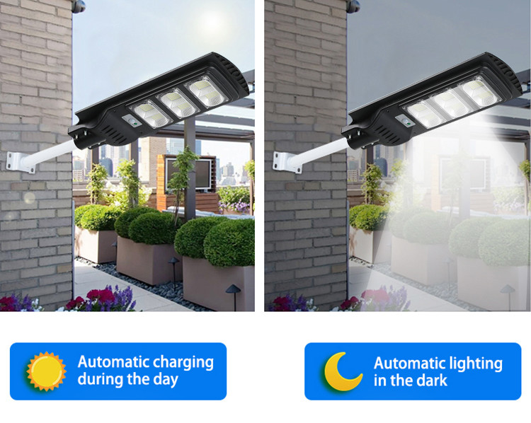 ABS 110lm/W All In One Solar Powered LED Street Lights 2835SMD Chip