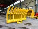 Wear Resistant Excavator Rake Bucket 2500mm Width For Site Preparation