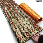 51 inchs Width African Luxury French Tulle Sequin Lace Fabric 100% Cotton