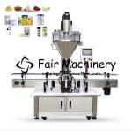 2.8KW Spice Bottle Filling Machine , 30BPM 500G Bottle Powder Filling Machine
