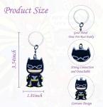 Cartoon Keychains Key Goodie Bag Stuffer Christmas Gift Holiday Charms Kids
