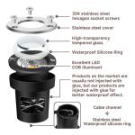 IP67 Outdoor Light Warm White COB Underground Light Round Shape Inground Light
