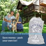 8 Lb. Plastic Ice Bags With Cotton Draw String 11 X 19 Inch Heavy-Duty Plastic