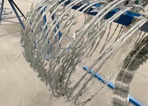 China Hot Dipped Galvanized Razor Wire Coils Single Or Concertina For Prision factory