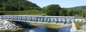 China Steel Structure Temporary Bridge Construction / Pre Engineered Pedestrian Bridges factory