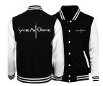 custom made satin baseball coats/wholesale satin baseball jackets/fashion