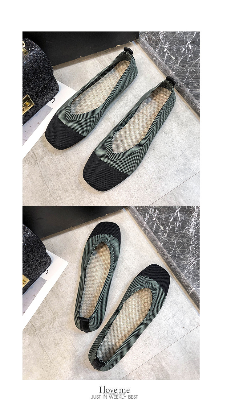 Wholesale Lightweight Knit Woven Shoes 2021 Breathable Flat Shoes For Women New Styles