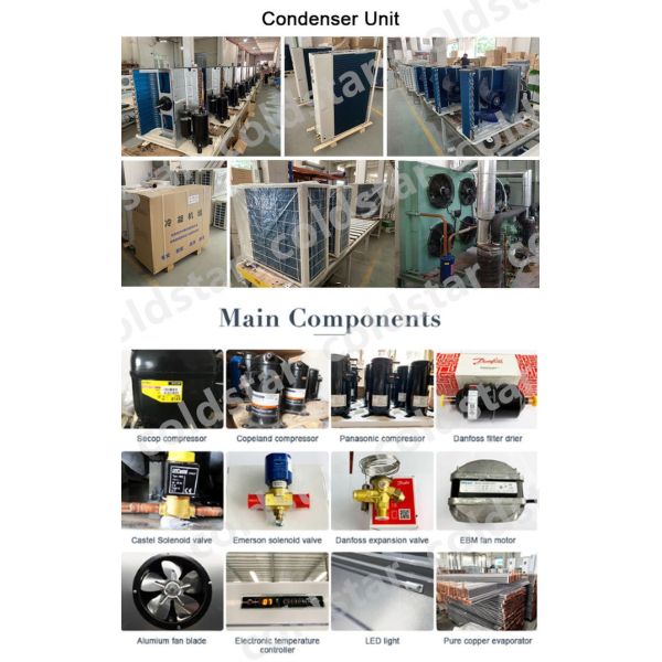 Commercial Glass Door Supermarket Display Cooler Air Cooling Refrigerator With Split Radiator