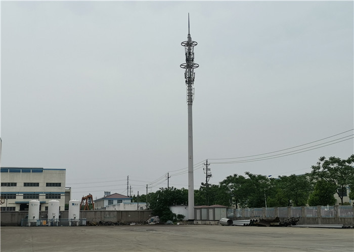 Q235 Steel Conical Antenna Pole For Broadcasting , Transmission Tower