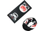 Black White Skull Tubular Headwear / Scarf 25 * 50cm Digital Printing
