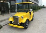 Yellow Color Classic Golf Cart Club Golf Cart 4 Seater 1165mm Front Tread