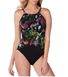 China Modern Romance Lisa Floral Print High Neck Underwire One Piece Swimsuit factory