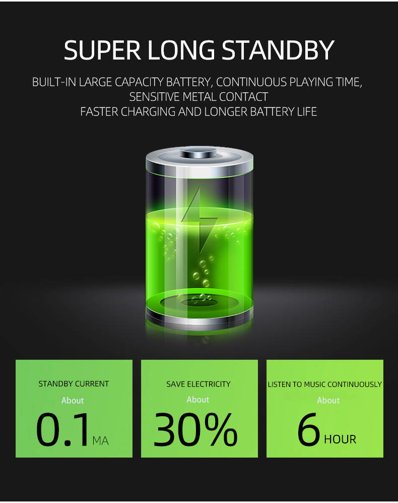 HSP HFP Bluetooth Earphone Sunglasses Noise Reduction With Microphone