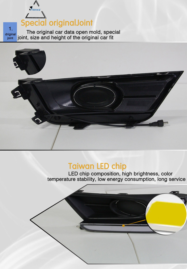 Factory 2017 Year Led Fog Lamp Drl For Honda Crv Led Daytime Running Lights Drl