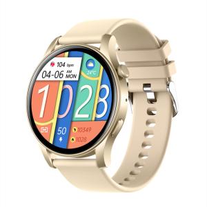 China AI Voice Assistant Round Smartwatch Android Bluetooth Call and Health Monitoring factory