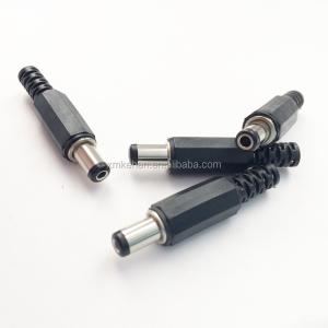 China Customizable Length 2.1*5.5*9mm DC Power Plug RoHS Compliant Male Gender Black Cable factory