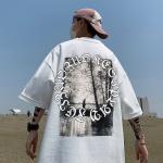 Round Neck Casual Oversized T Shirt Casual Clothing Summer Men Shirts