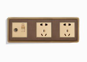China Brass Bedroom Socket And Switch Button factory